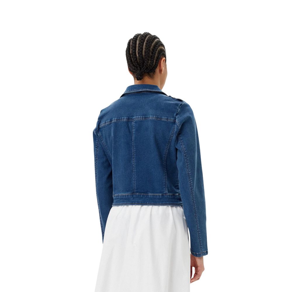 Blaue Jeansjacke aus Baumwolle