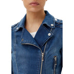 Blaue Jeansjacke aus Baumwolle
