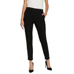 Freizeithose aus schwarzem Polyester