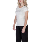 T-shirt in cotone color crema