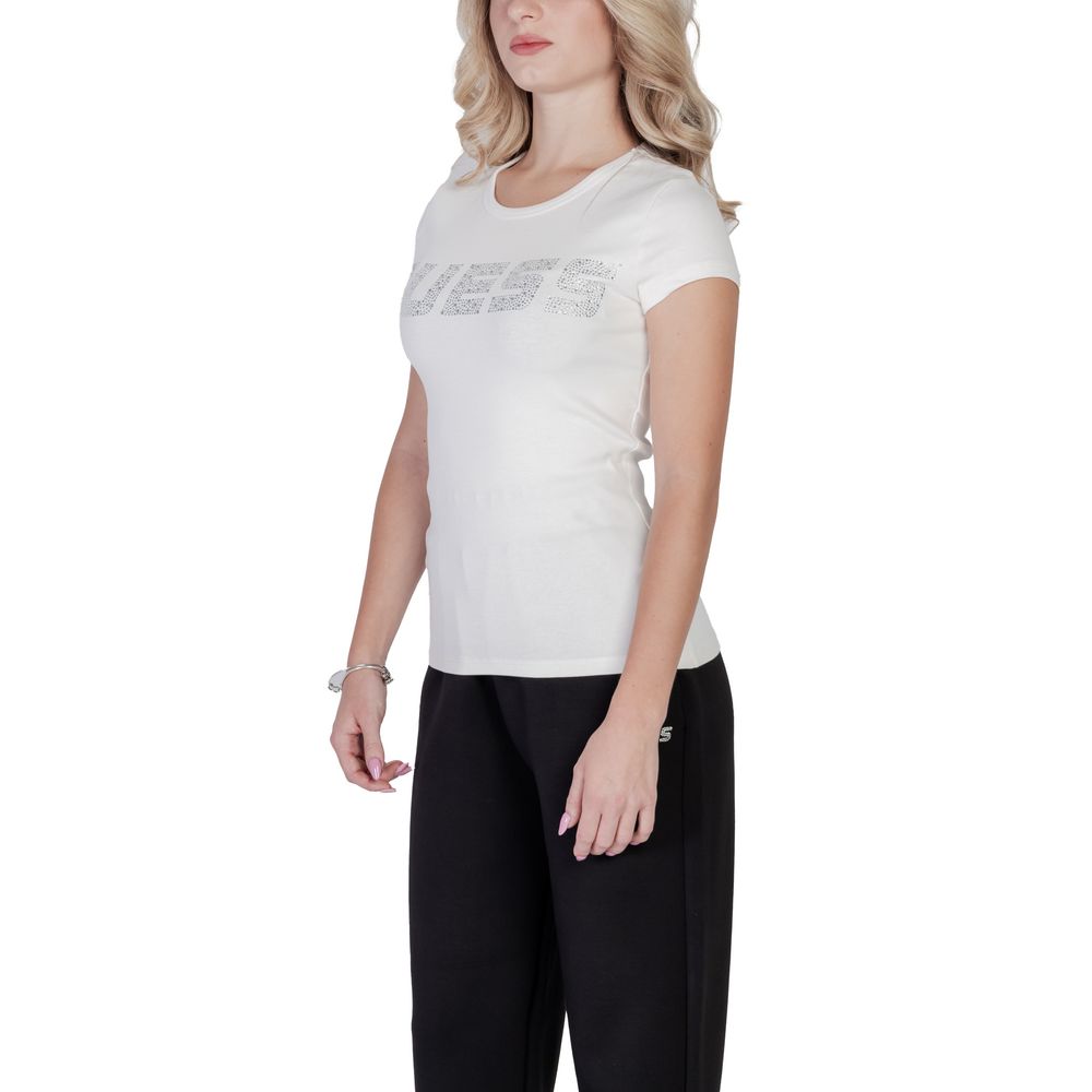 T-shirt in cotone color crema