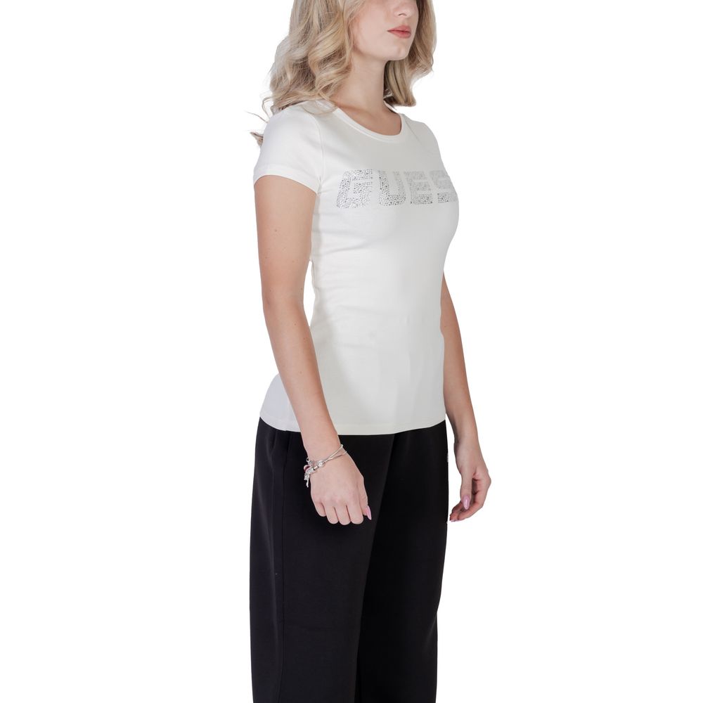 T-shirt in cotone color crema