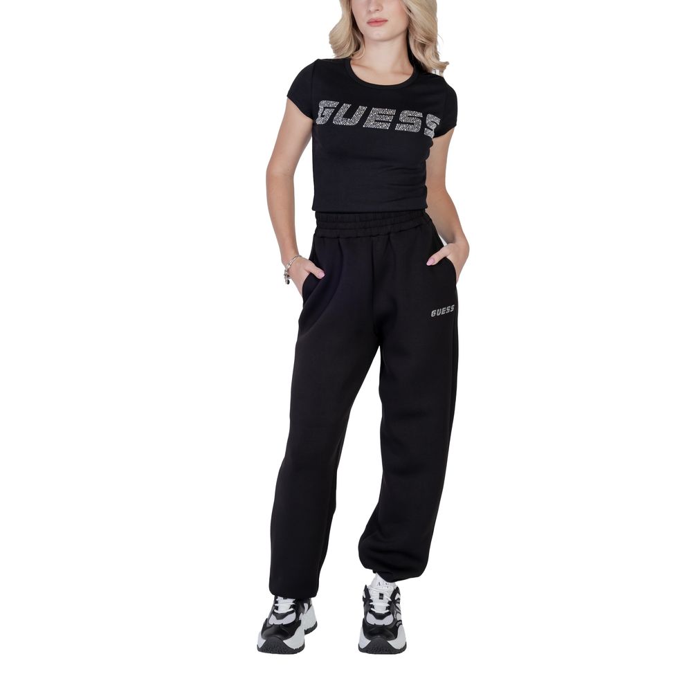 Schwarzes Baumwoll-T-Shirt