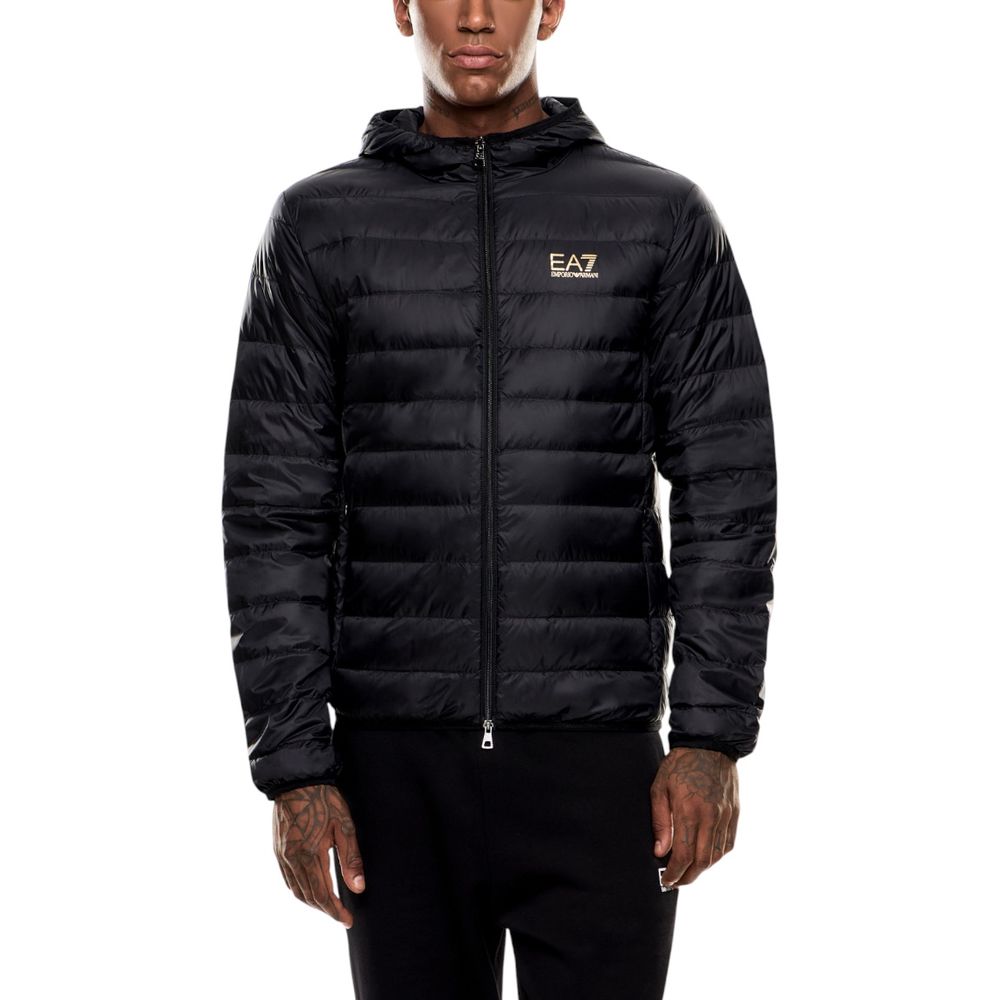 Bicolore Polyamid Jacke in voller Länge