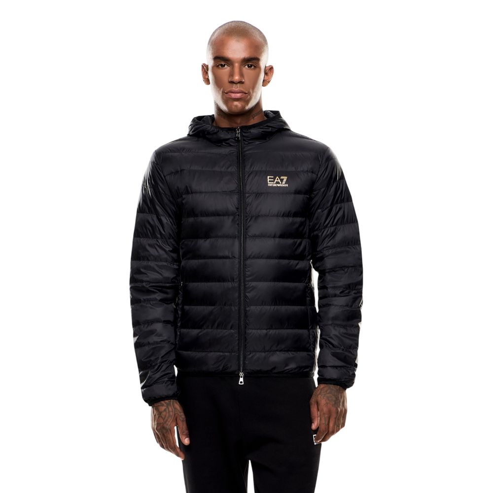 Bicolore Polyamid Jacke in voller Länge