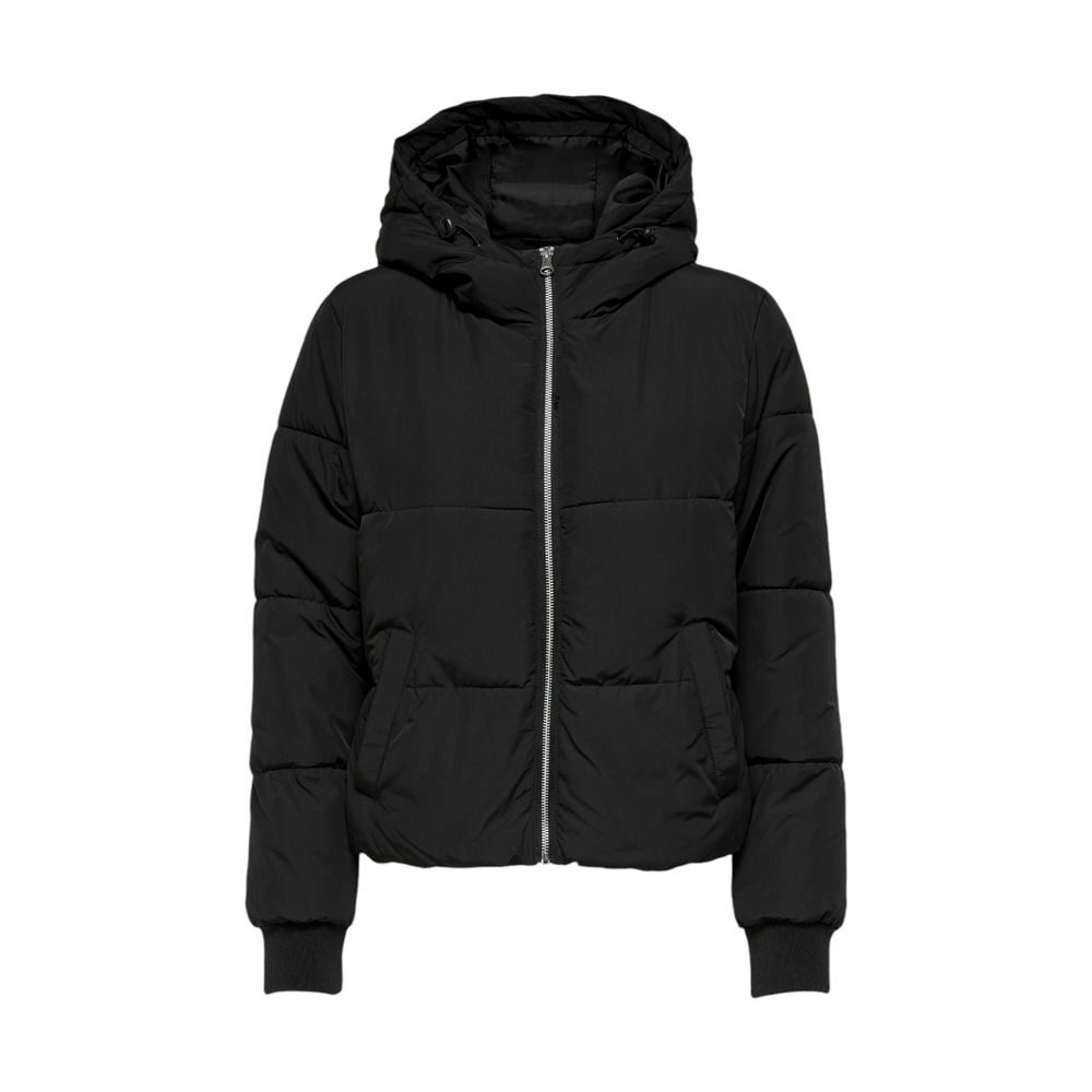 Schwarze Polyester-Jacke
