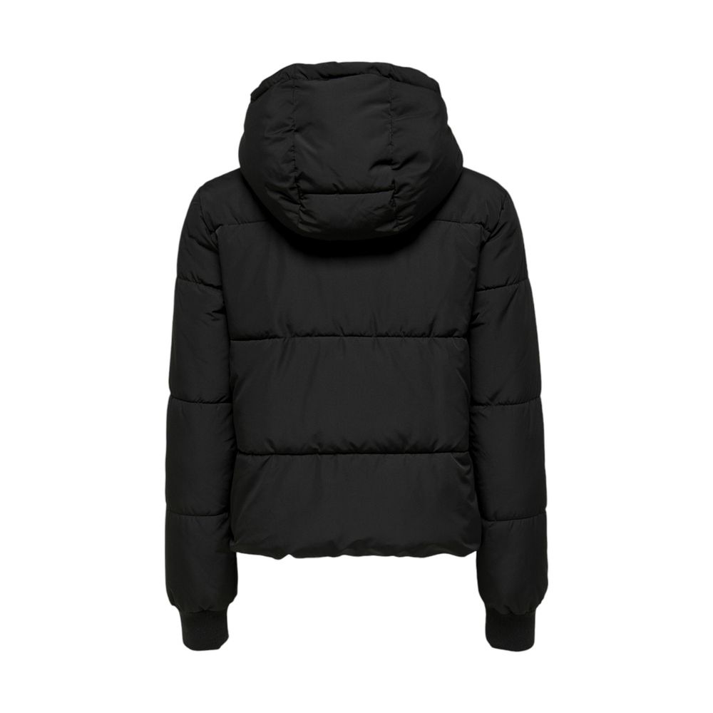 Schwarze Polyester-Jacke