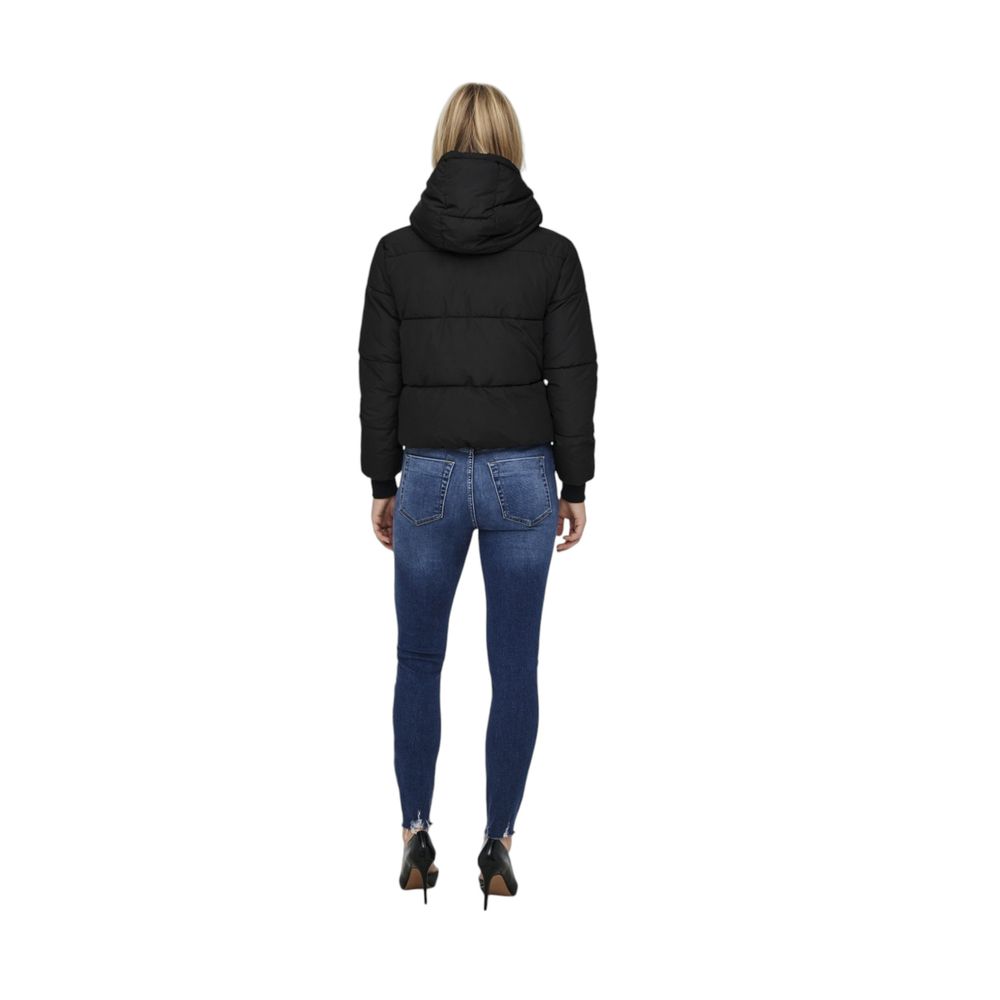 Schwarze Polyester-Jacke