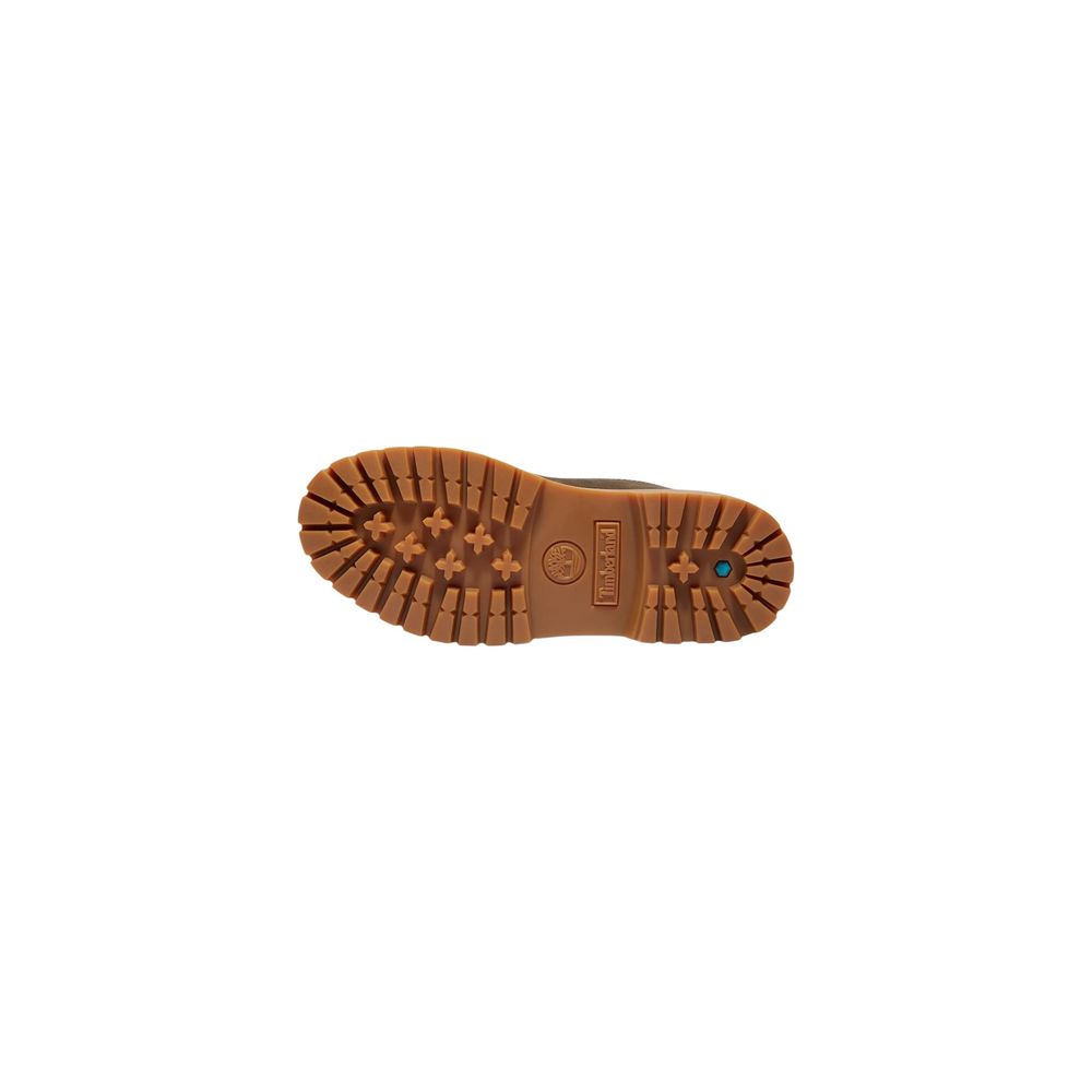 Brown Recycled Leather Lace-Up Boots