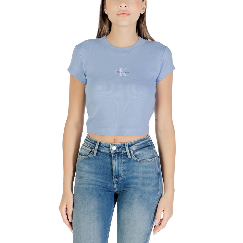 Blaues Baumwoll-T-Shirt