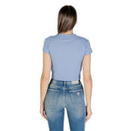 Blaues Baumwoll-T-Shirt