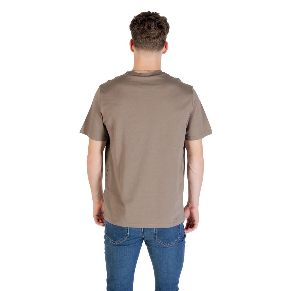 Braunes Baumwoll-T-Shirt