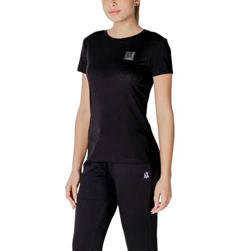 Schwarzes Baumwoll-T-Shirt