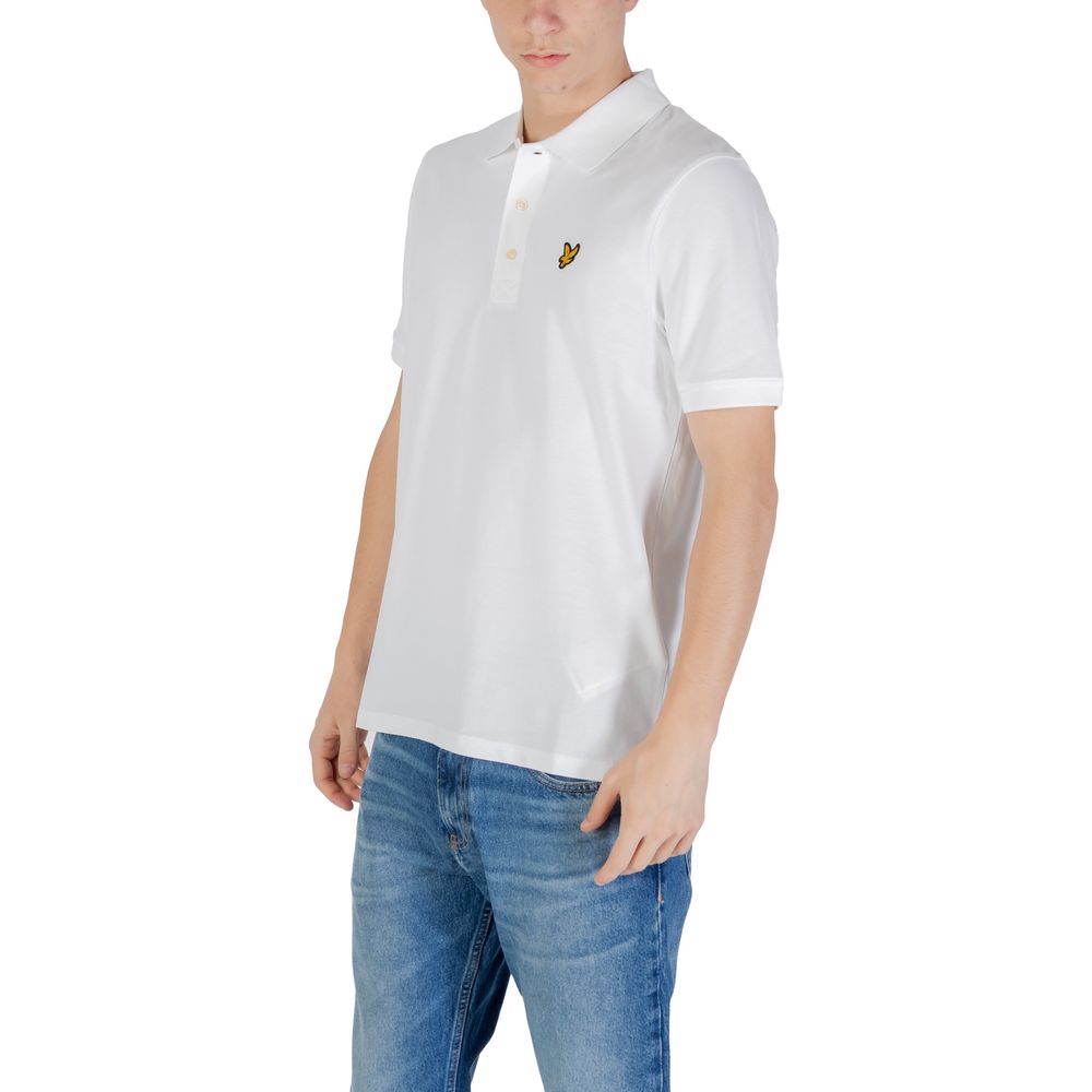 Polo Shirt in White Cotton
