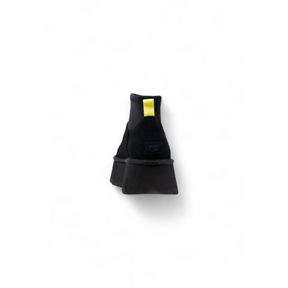 Schwarze Wildleder-Stiefeletten