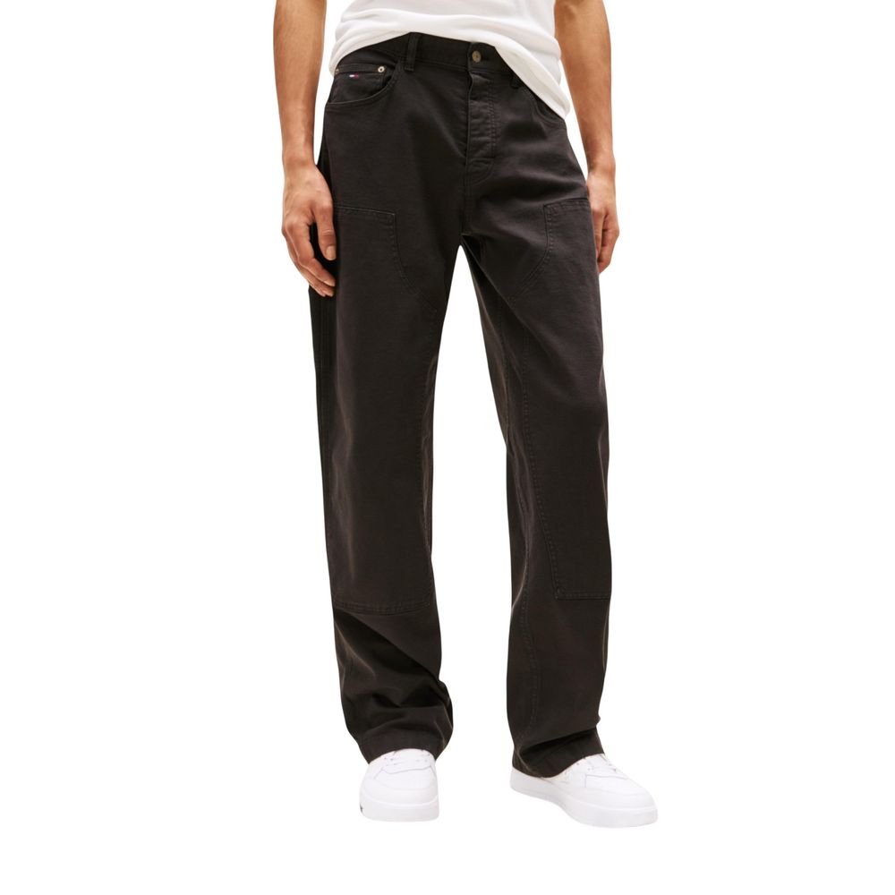 Schwarze Freizeithose aus Bio-Baumwolle