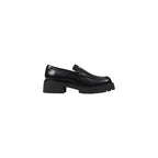 Black Leather High Heel Pumps