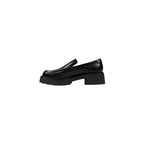 Black Leather High Heel Pumps