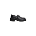 Schwarze Leder-Pumps mit hohem Absatz