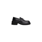 Schwarze Leder-Pumps mit hohem Absatz