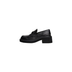 Schwarze Leder-Pumps mit hohem Absatz