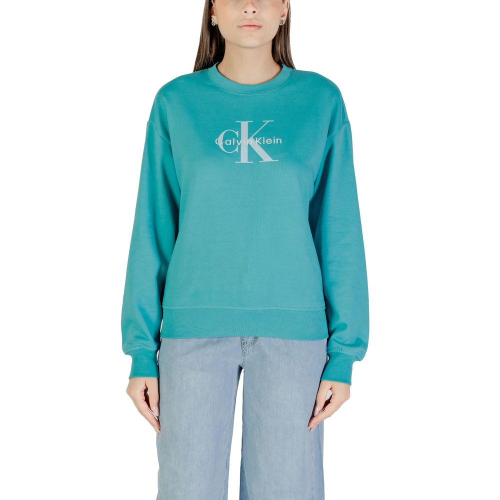 Blaues Baumwoll-Sweatshirt