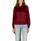 Bordeauxfarbener Baumwoll-Hoodie