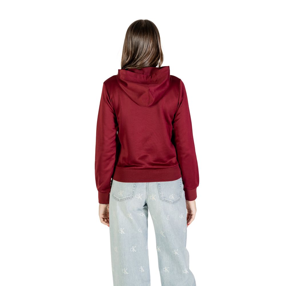 Bordeauxfarbener Baumwoll-Hoodie