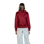 Bordeauxfarbener Baumwoll-Hoodie