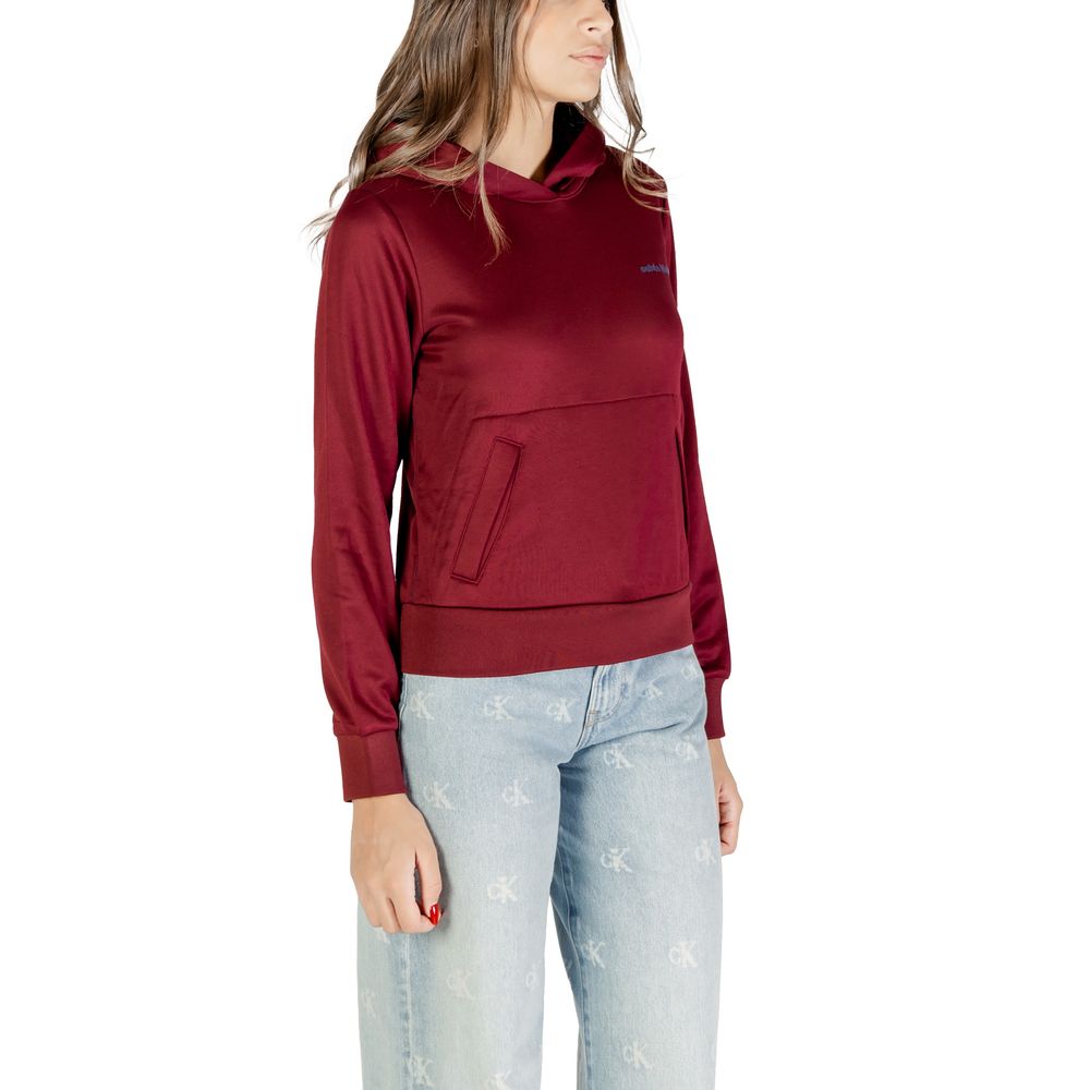 Bordeauxfarbener Baumwoll-Hoodie