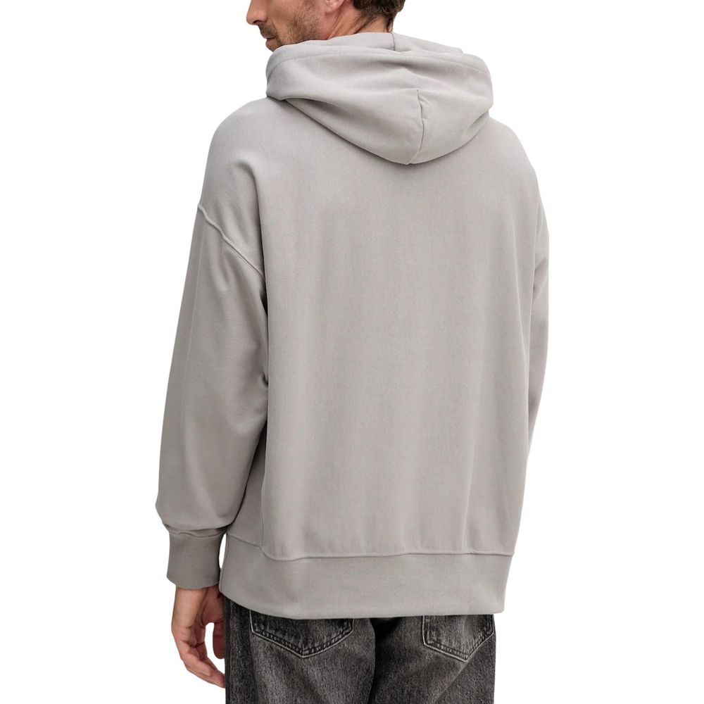 Grauer Kapuzenpullover aus Baumwolle