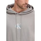 Grauer Kapuzenpullover aus Baumwolle