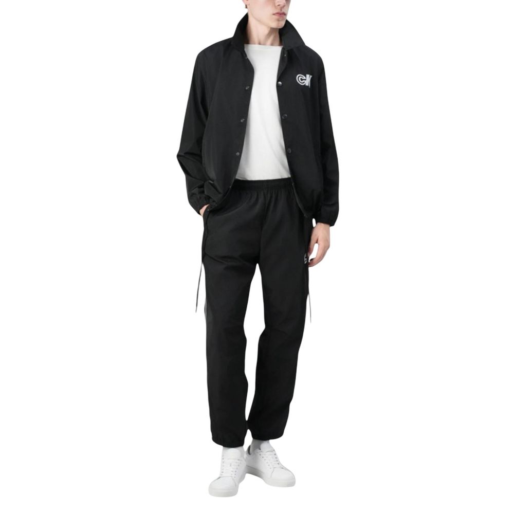 Schwarze Polyester-Jogginghose (Trainingshose)