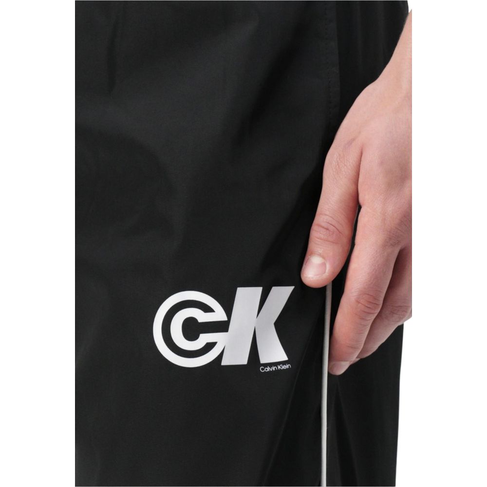Schwarze Polyester-Jogginghose (Trainingshose)
