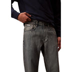 Beige Cotton Relaxed Fit Jeans