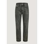 Beige Cotton Relaxed Fit Jeans