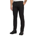 Schwarze Skinny-Hose aus recycelter Baumwolle