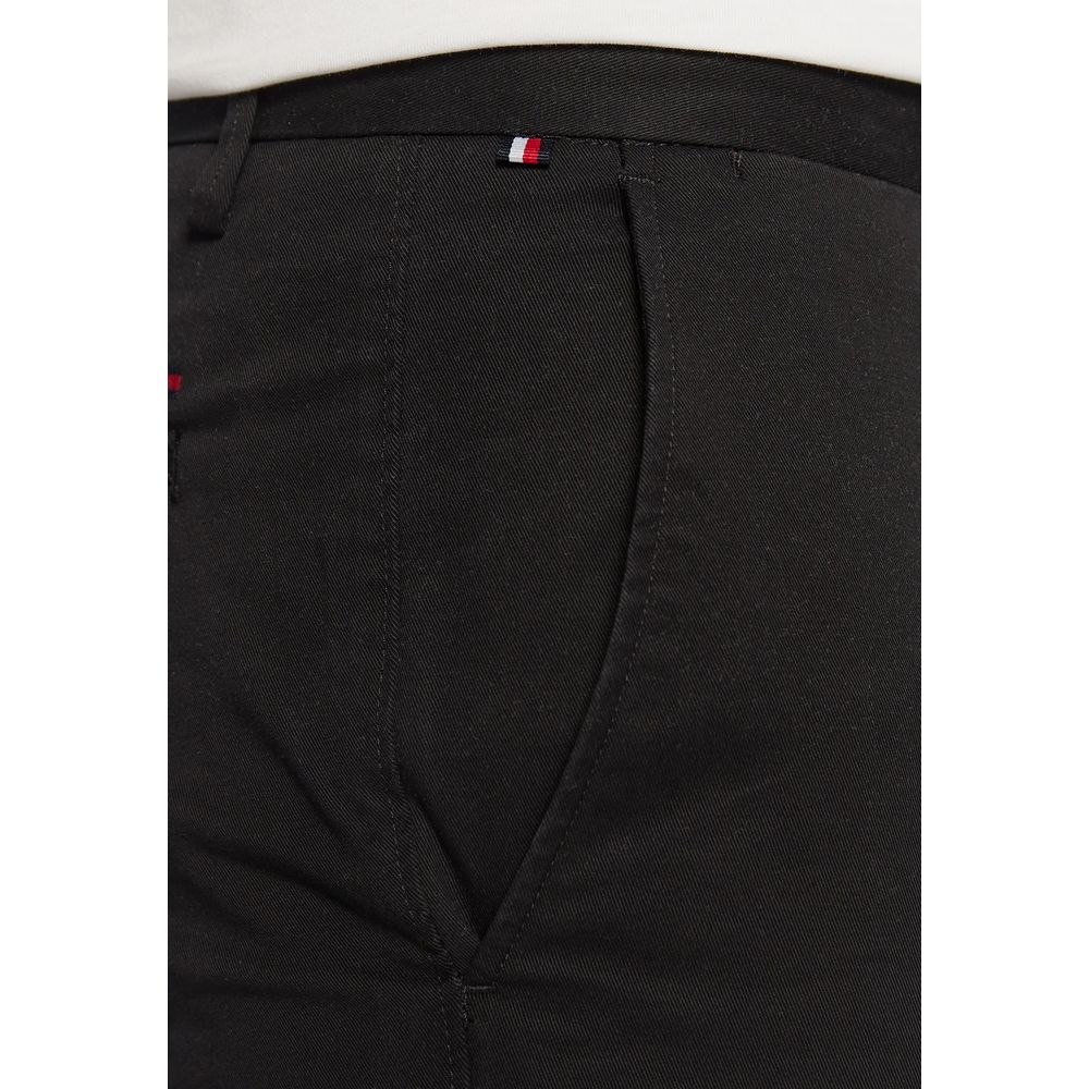 Schwarze Skinny-Hose aus recycelter Baumwolle