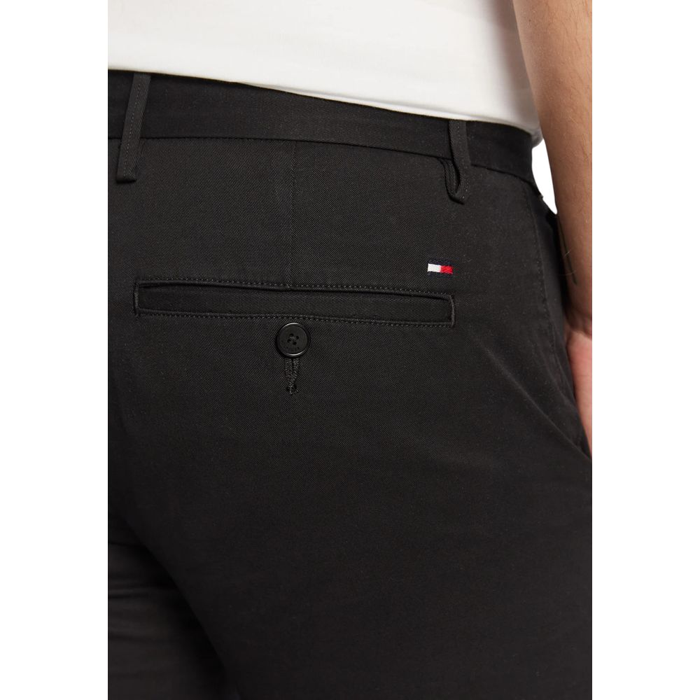 Schwarze Skinny-Hose aus recycelter Baumwolle