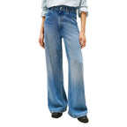 Blaue Lyocell Bootcut Jeans