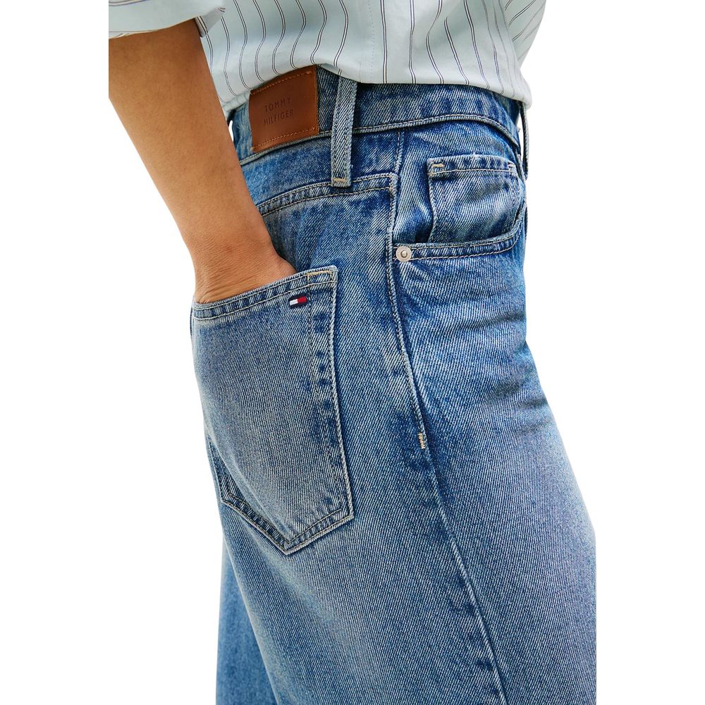 Blaue Lyocell Bootcut Jeans