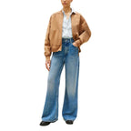 Blaue Lyocell Bootcut Jeans