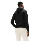 Schwarzer Hoodie aus recycelter Baumwolle