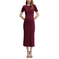 Langes Modal-Kleid Bordeaux