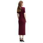 Langes Modal-Kleid Bordeaux