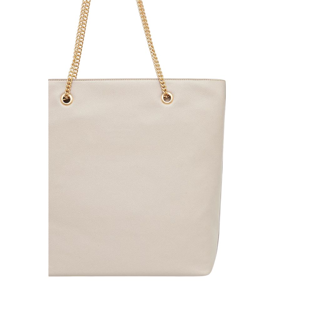 Beige Polyethylen-Handtasche