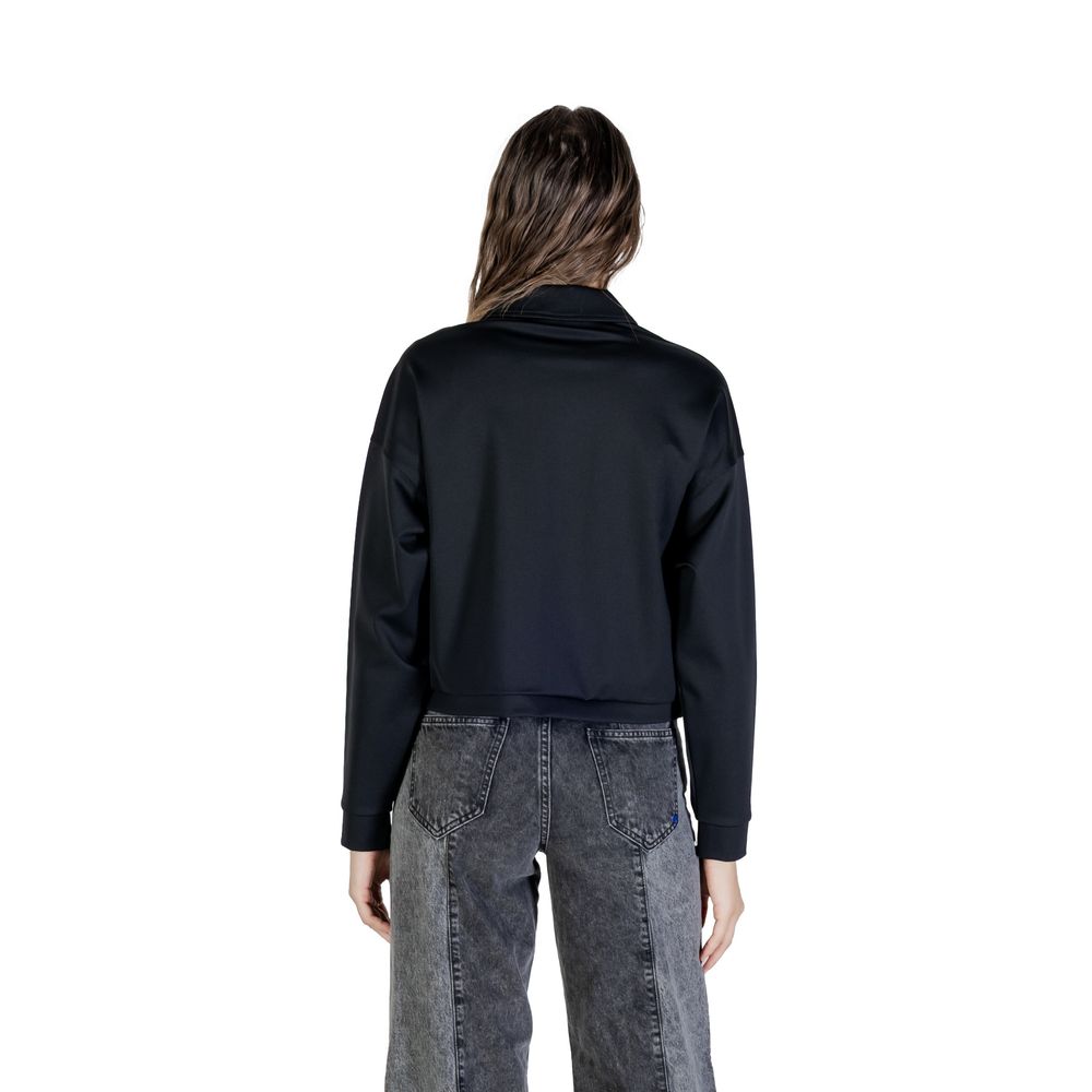 Schwarzes Polyamid-Sweatshirt