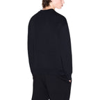 Schwarzes Baumwollsweatshirt
