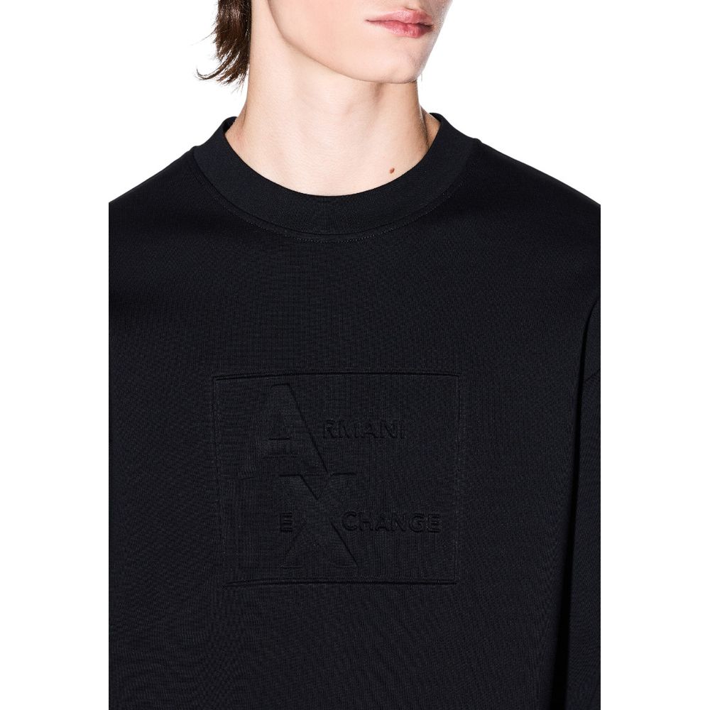 Schwarzes Baumwollsweatshirt