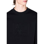 Schwarzes Baumwollsweatshirt